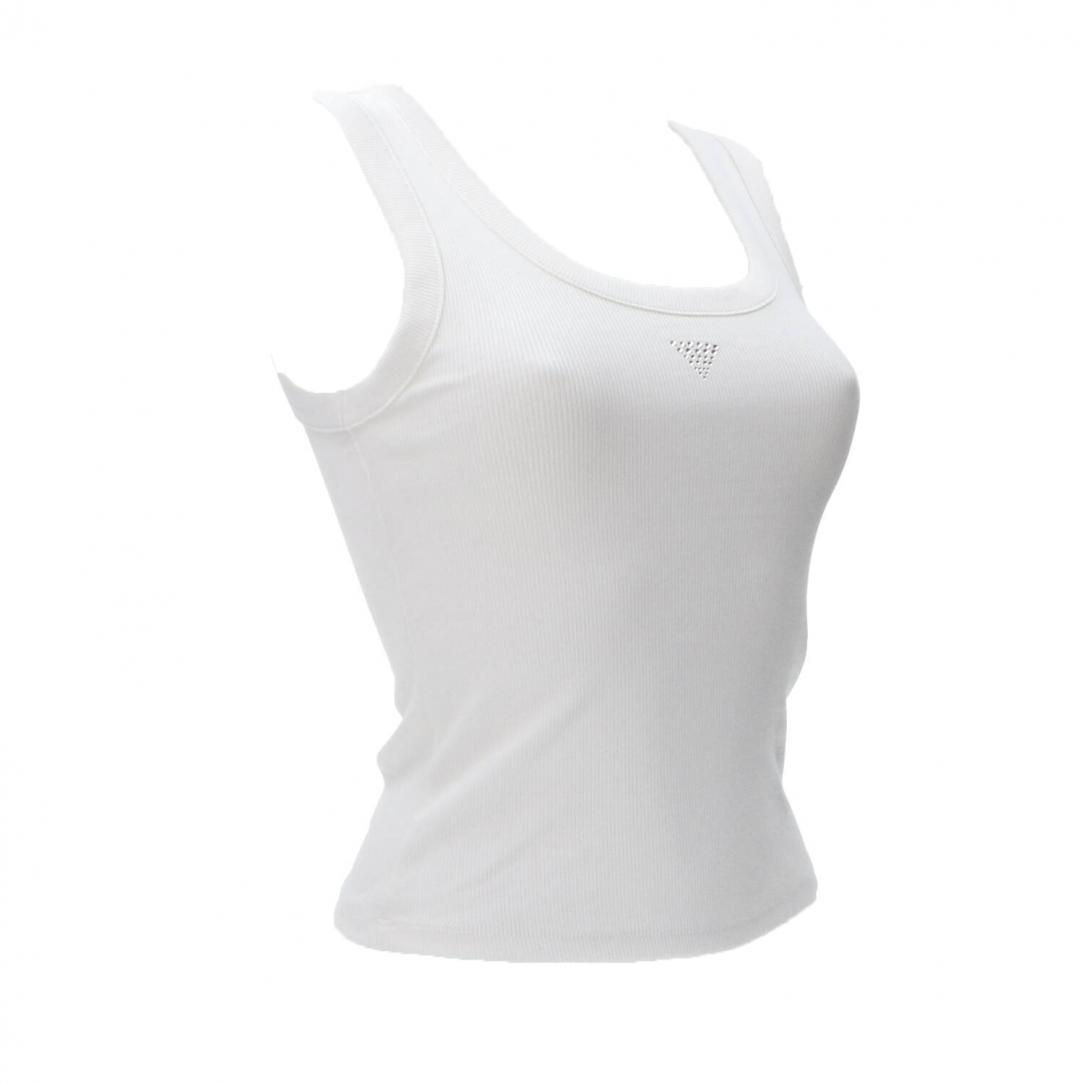 ECO TRIANGLE BLING RIBBED TANK Bianco ECO TRIANGLE BLING RIBBED TANK Bianco 2