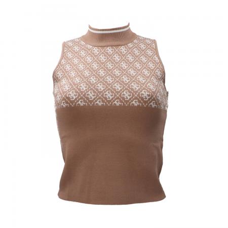 Top Donna 4G LOGO SWEATER TOP Marrone