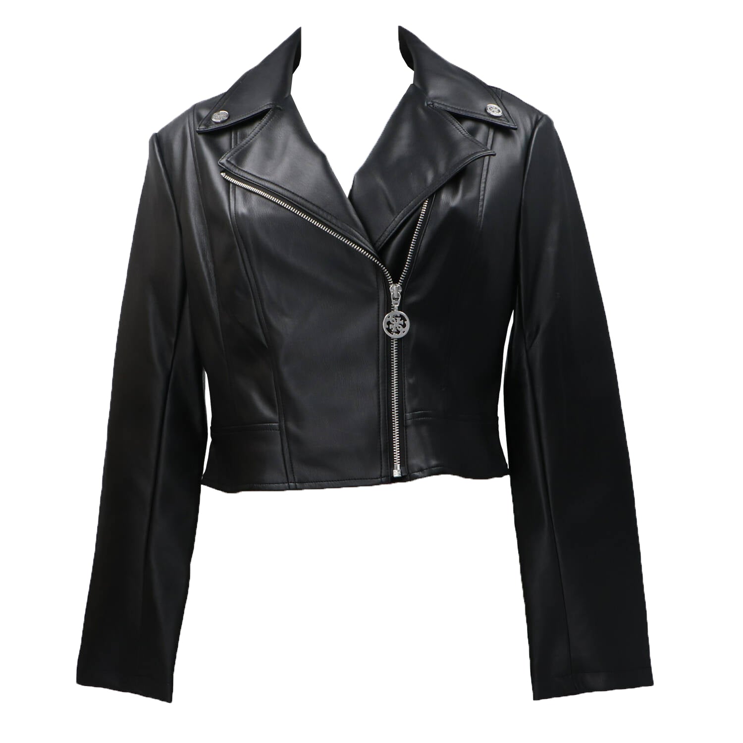 Guess Giubbotti Giubbotti CLEMENCE PU LEATHER JACKET Nero