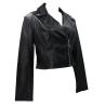 Guess Giubbotti Giubbotti CLEMENCE PU LEATHER JACKET Nero - Foto 2