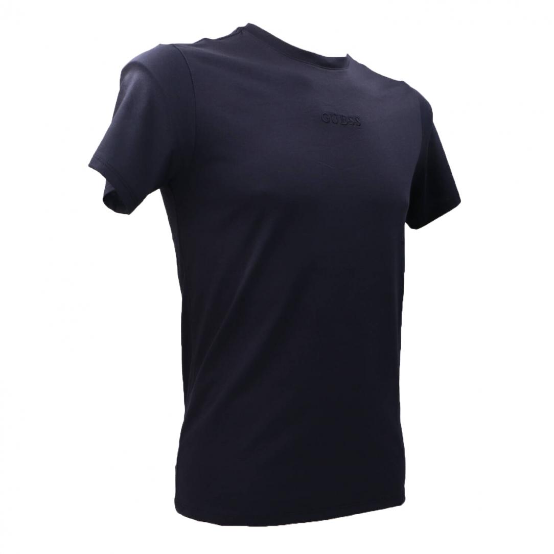 LOGO RICAMATO T-SHIRT SLIM Blu LOGO RICAMATO T-SHIRT SLIM Blu 2