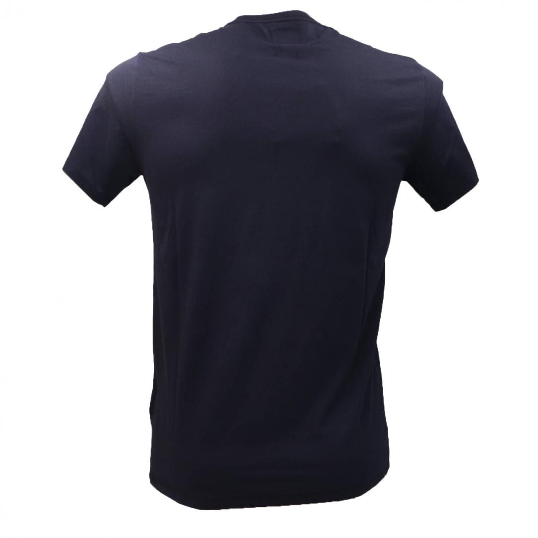 LOGO RICAMATO T-SHIRT SLIM Blu LOGO RICAMATO T-SHIRT SLIM Blu 3