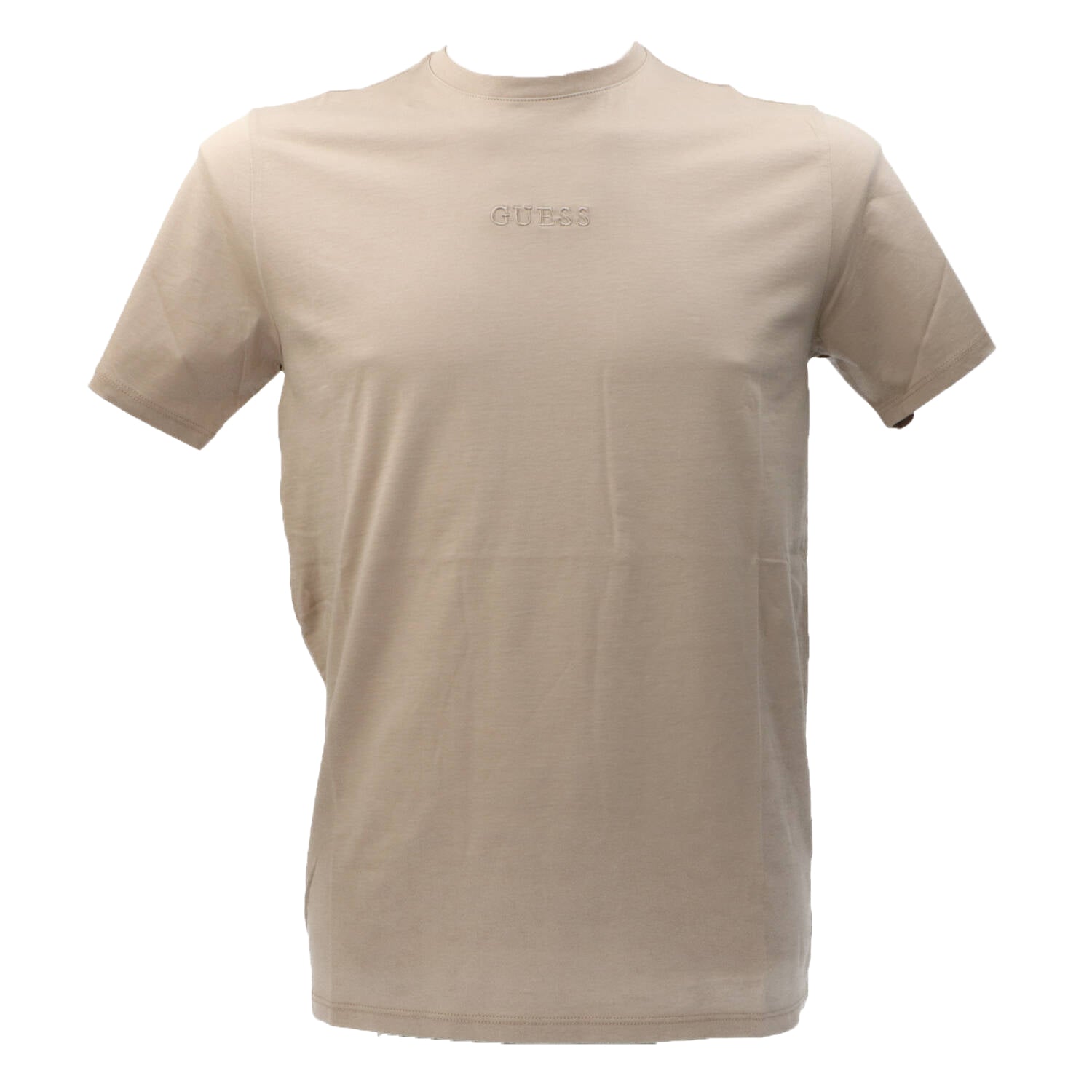 Guess T-shirt T-shirt LOGO RICAMATO T-SHIRT SLIM Beige