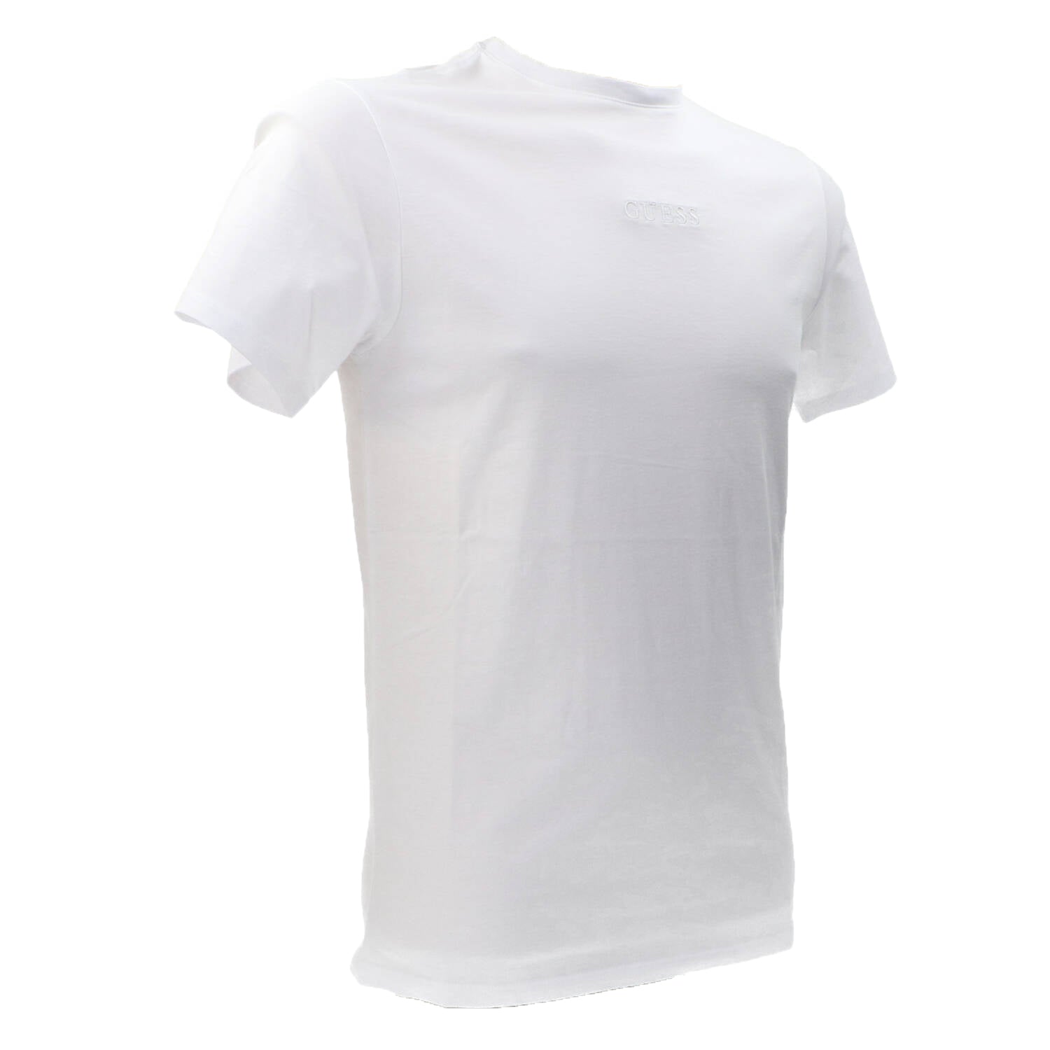 Guess T-shirt T-shirt LOGO RICAMATO T-SHIRT SLIM Bianco