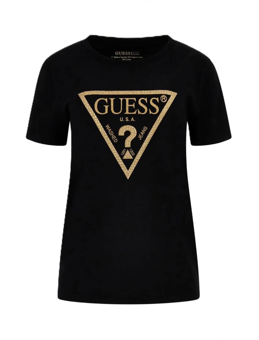 GUESS LOGO TEE WOMEN Nero GUESS LOGO TEE WOMEN Nero 1