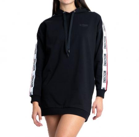 Vestiti Donna V6A1787 FELPA DRESS Nero