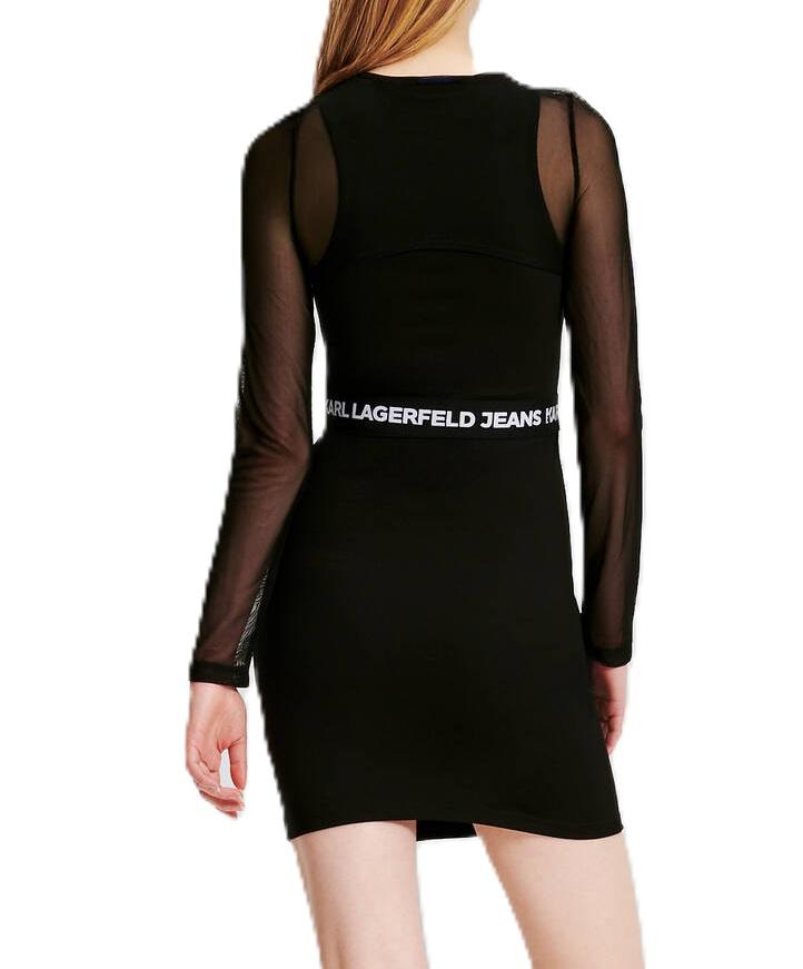 FITTED MESH MINI DRESS 245J1306 Nero FITTED MESH MINI DRESS 245J1306 Nero 3