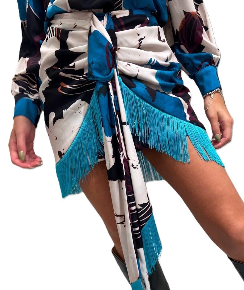 GONNA CON FRANGE Multicolore GONNA CON FRANGE Multicolore 2
