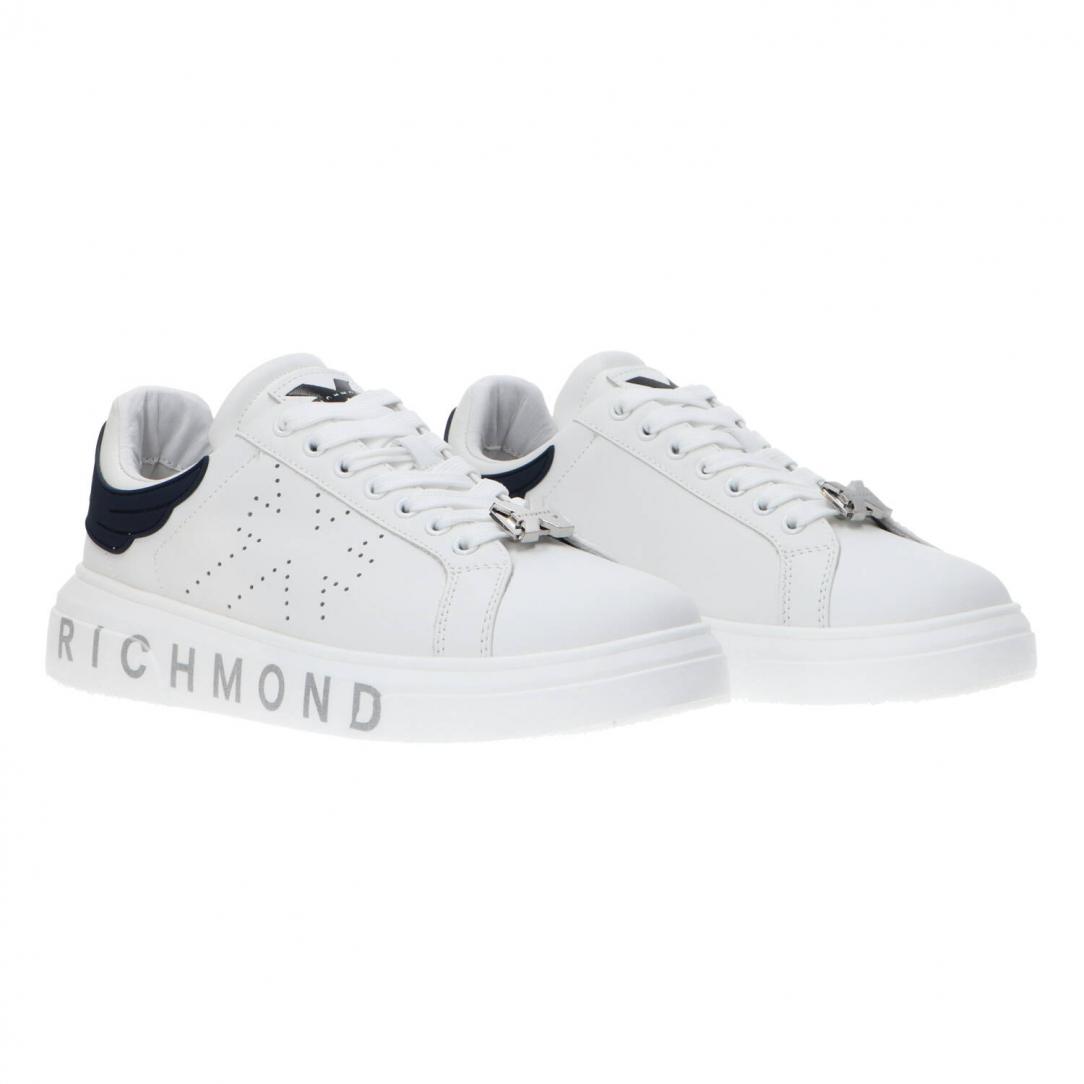 LEATHER 27302 Bianco blu traforato LEATHER 27302 Bianco blu traforato 2
