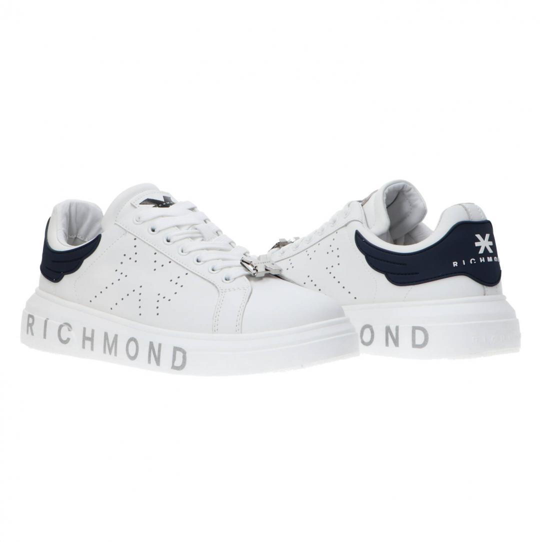 LEATHER 27302 Bianco blu traforato LEATHER 27302 Bianco blu traforato 3