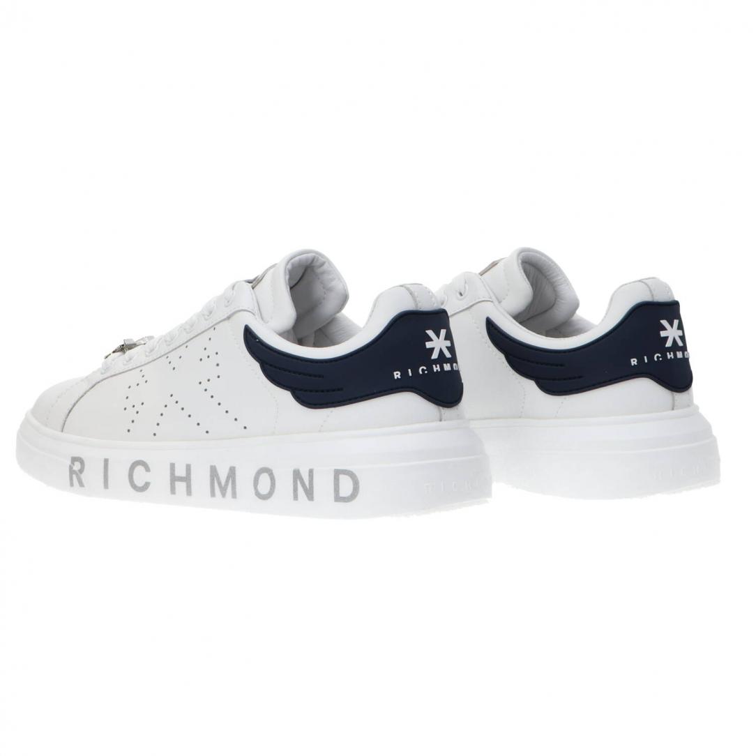 LEATHER 27302 Bianco blu traforato LEATHER 27302 Bianco blu traforato 4