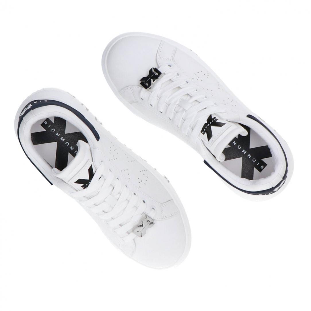 LEATHER 27302 Bianco blu traforato LEATHER 27302 Bianco blu traforato 5