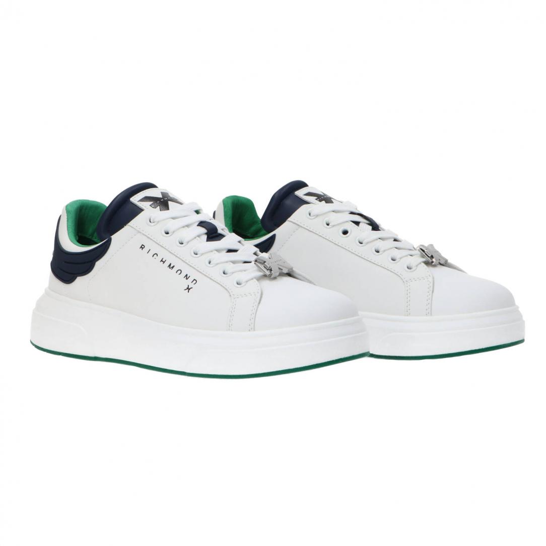 ACTION LEATHER 20007 Bianco blu verde ACTION LEATHER 20007 Bianco blu verde 2