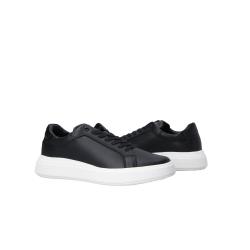 Sneakers Low top lace up bicolor Nero
