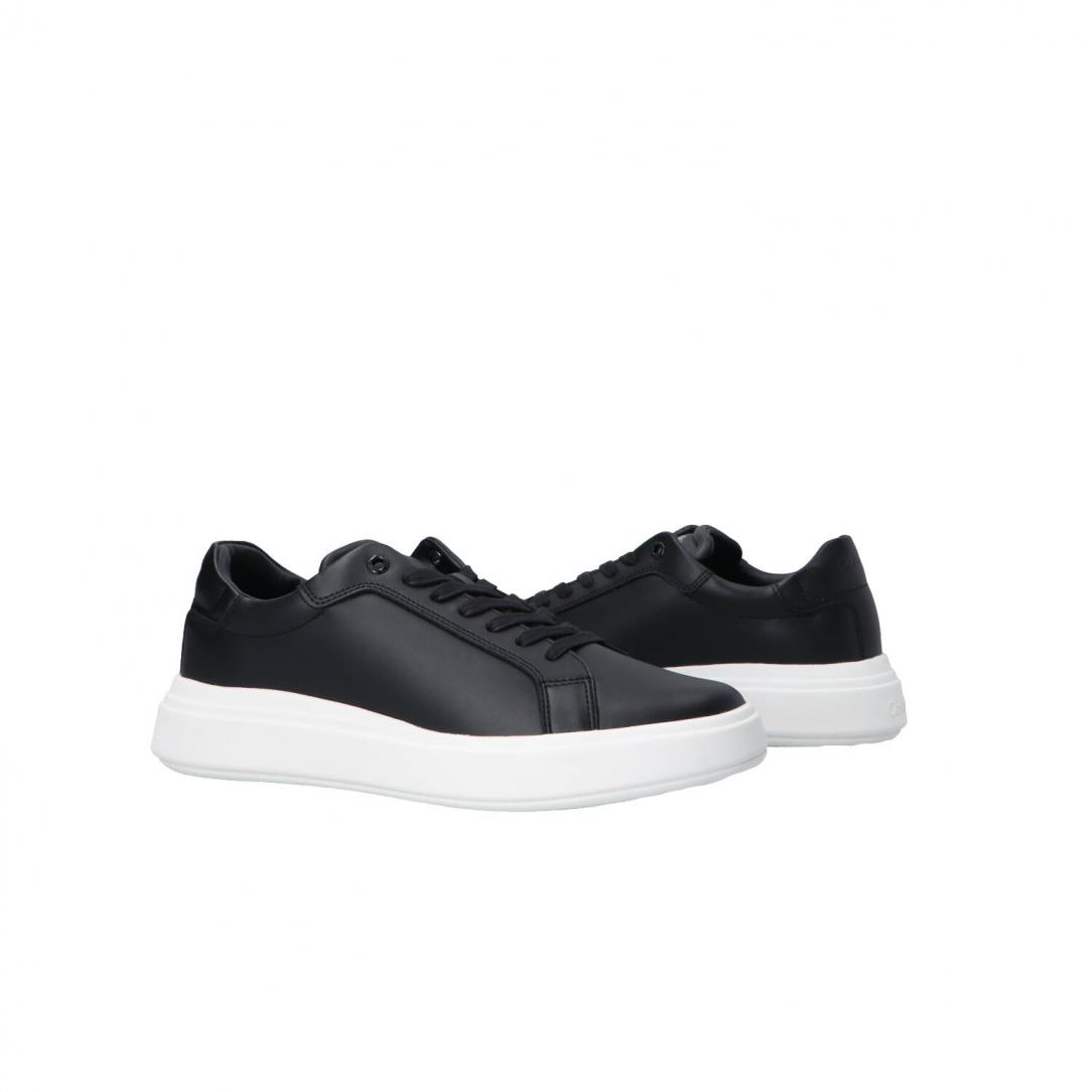 Low top lace up bicolor Nero 3