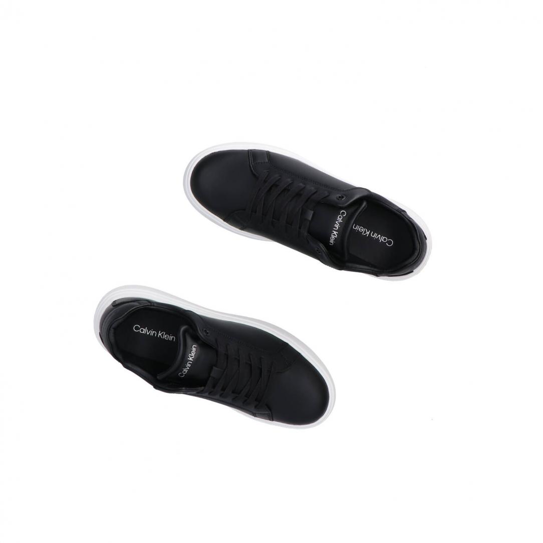 Low top lace up bicolor Nero 5