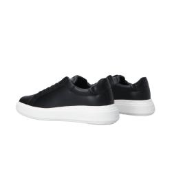 Sneakers Low top lace up bicolor Nero