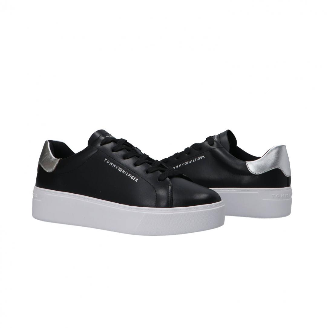 ESSENTIAL PLATFORM COURT SNEAKER Nero 3