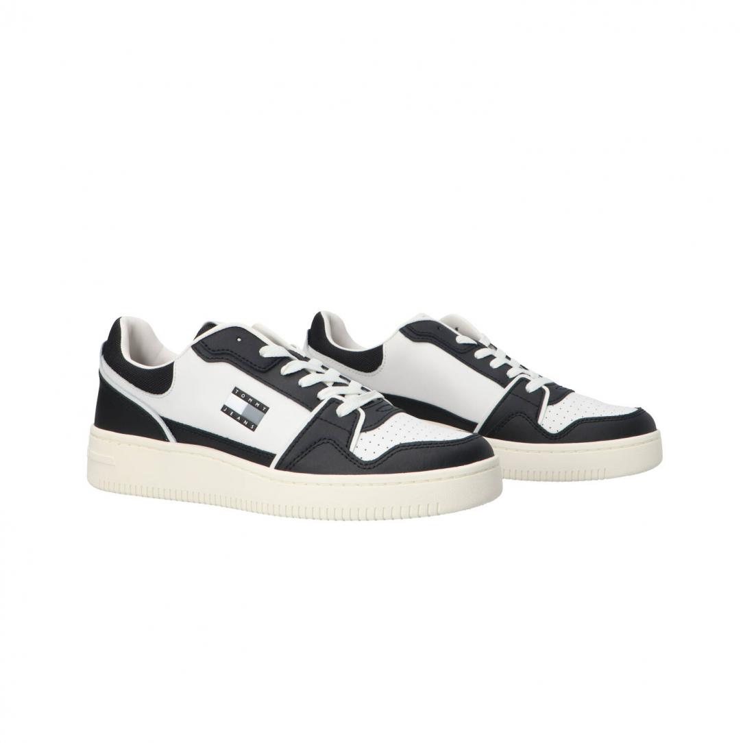 TJM RETRO BASKET Bianco nero 2