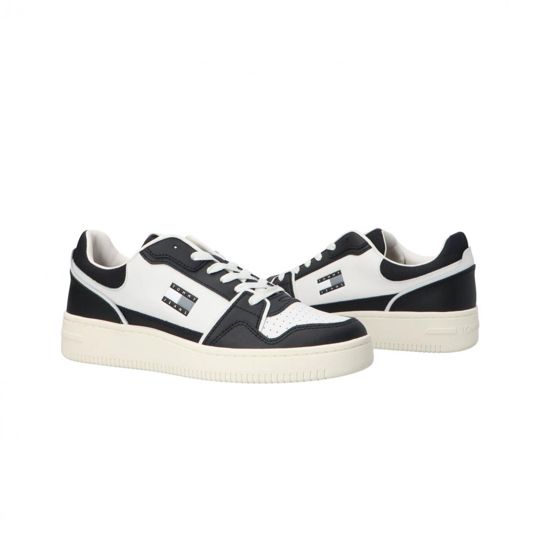 TJM RETRO BASKET Bianco nero 3