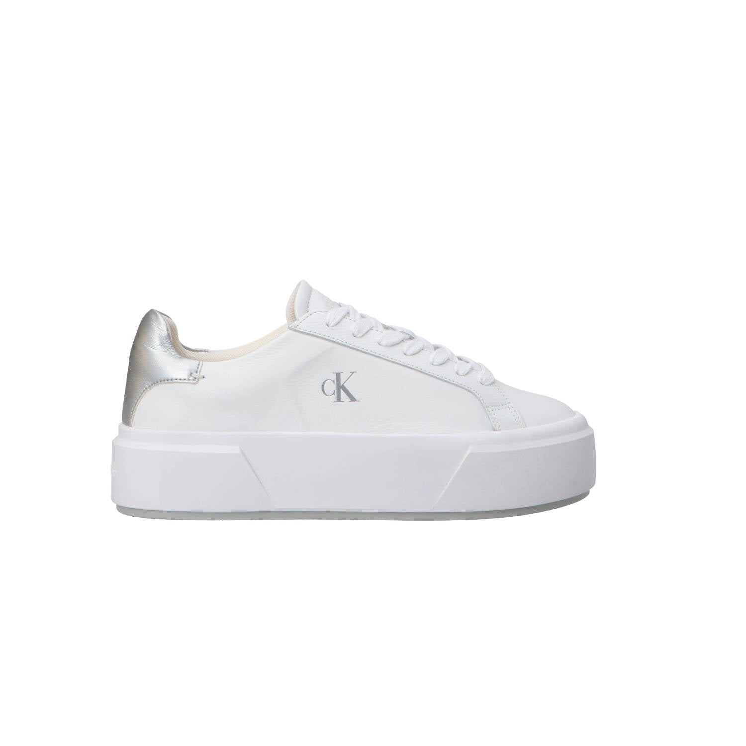 Calvin Klein Sneakers Sneakers FLATFORM LACE UP LTH MET MG Bianco