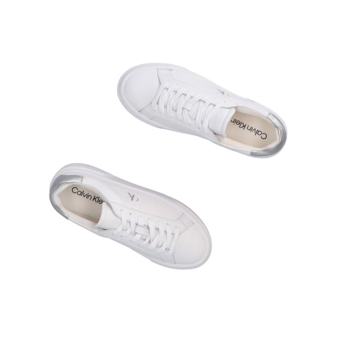 FLATFORM LACE UP LTH MET MG Bianco FLATFORM LACE UP LTH MET MG Bianco 5