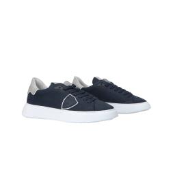 Sneakers Temple low man Blu suede