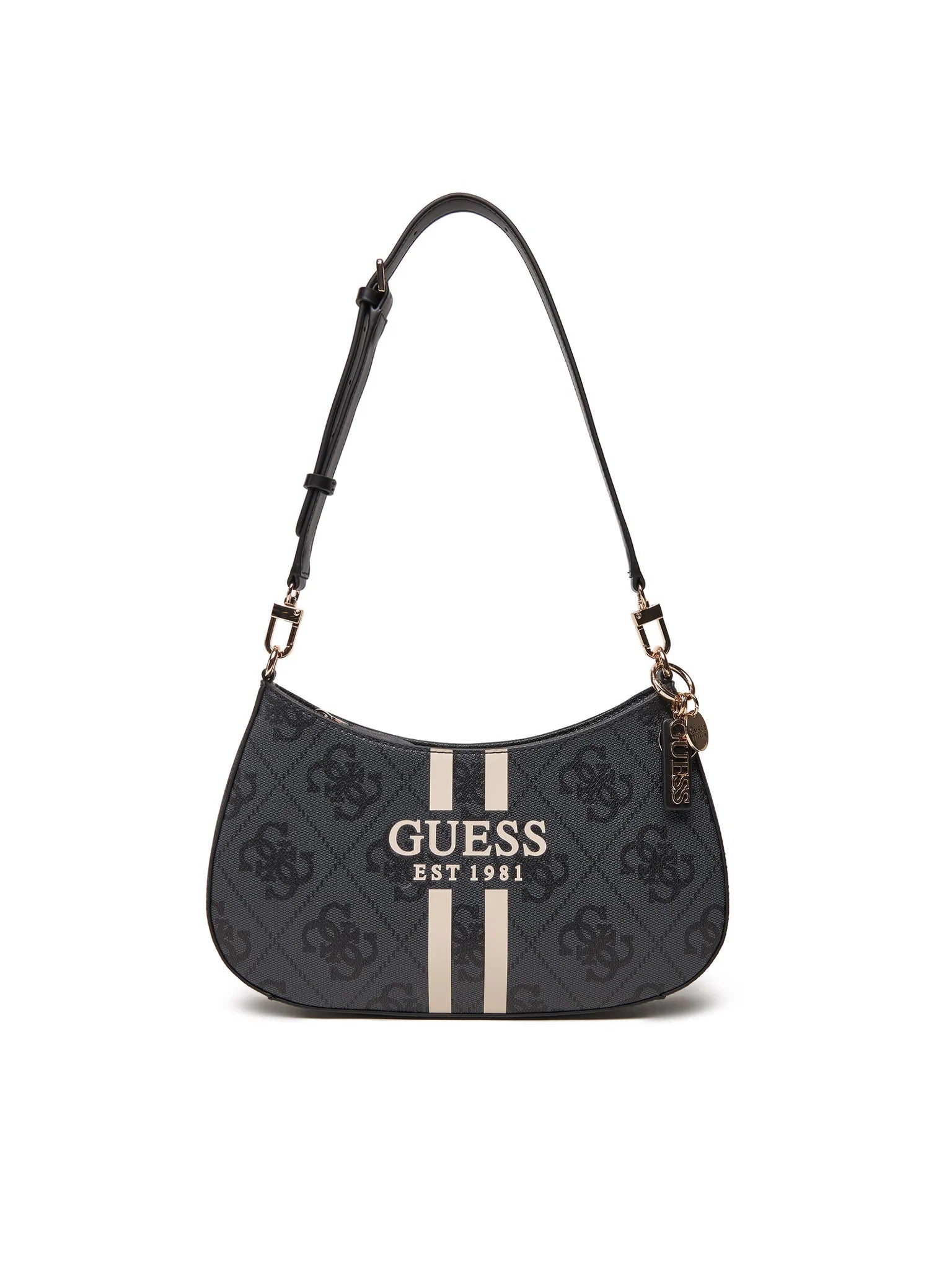 Guess Borse a spalla Borse a spalla NOELLE II TOP ZIP SHOULDER BAG Nero