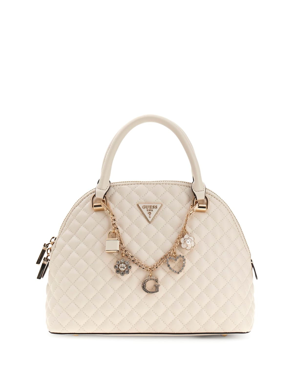 Guess Borse a mano Borse a mano EVERLEE DOME SATCHEL Bianco