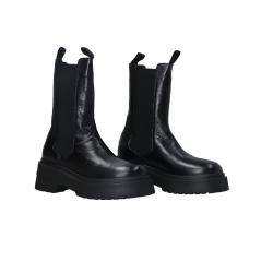 Stivaletti e Stivali TJW CHUNKY SHINY LEATHER CHELSEA Nero