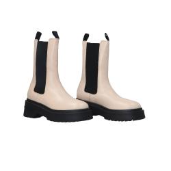 Stivaletti e Stivali TJW CHUNKY SHINY LEATHER CHELSEA Bianco Panna