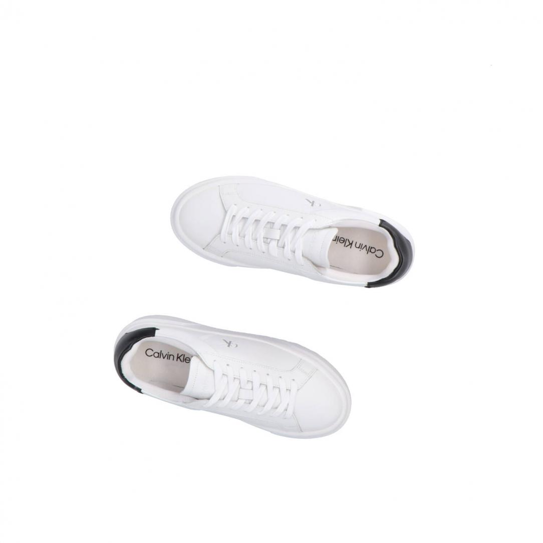 FLATFORM LACE UP LTH MET MG Bianco nero 5