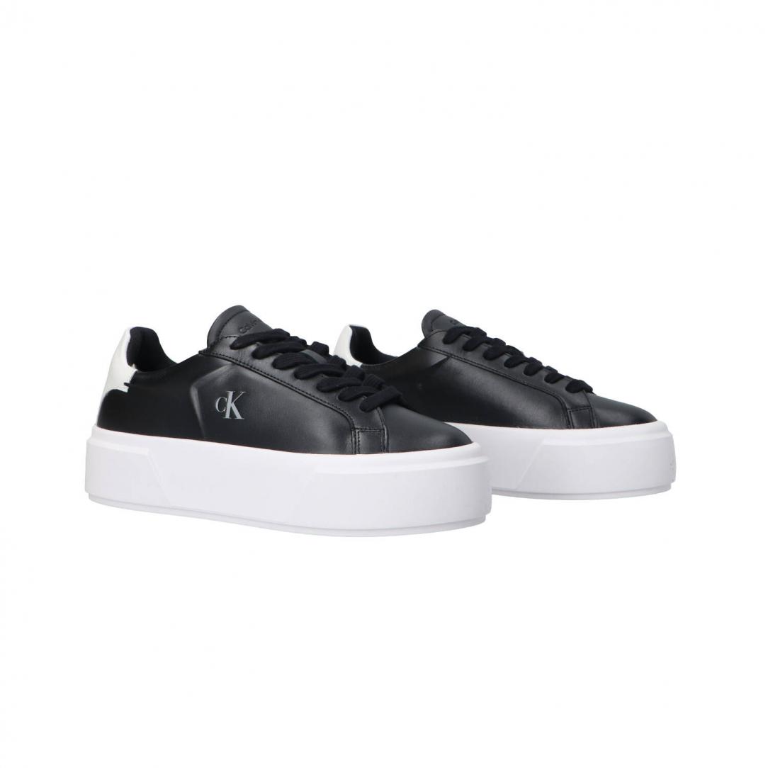 FLATFORM LACE UP LTH MET MG Nero 2