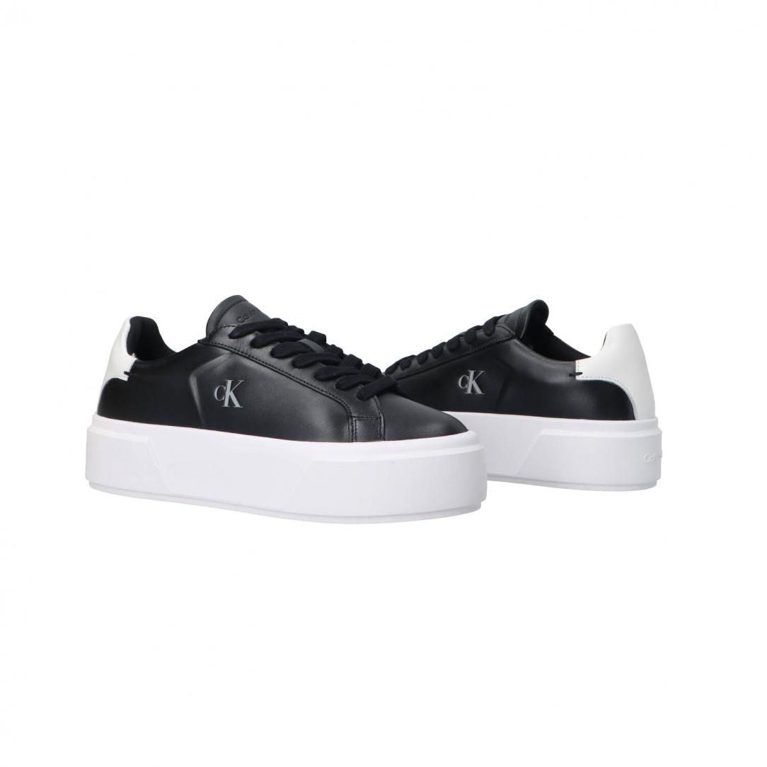 FLATFORM LACE UP LTH MET MG Nero 3