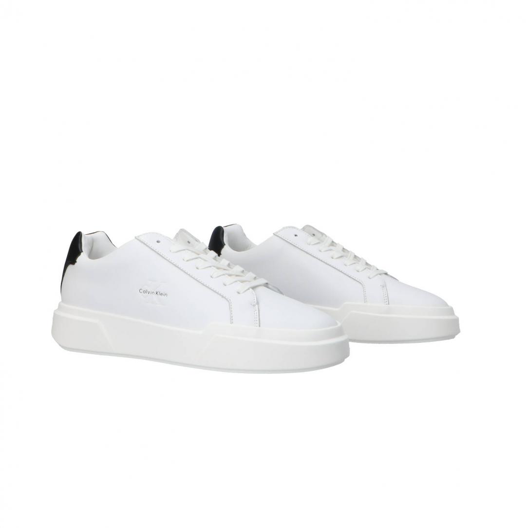 CHUNKY CUPSOLE LACEUP LTH fw25 Bianco Nero 2