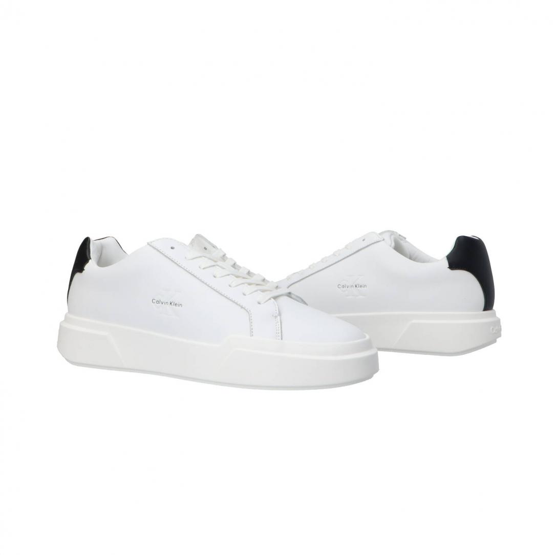 CHUNKY CUPSOLE LACEUP LTH fw25 Bianco Nero 3