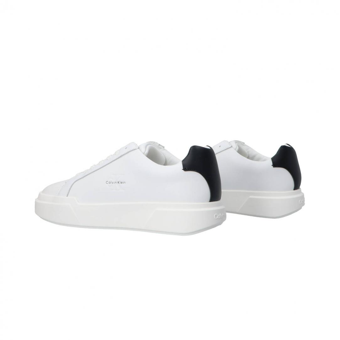 CHUNKY CUPSOLE LACEUP LTH fw25 Bianco Nero 4