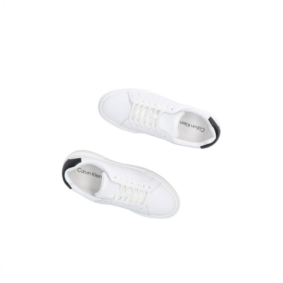 CHUNKY CUPSOLE LACEUP LTH fw25 Bianco Nero 5