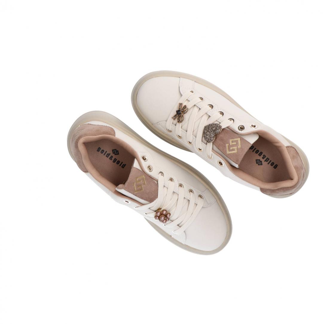 GB971 Eco leather charm logo Beige 5