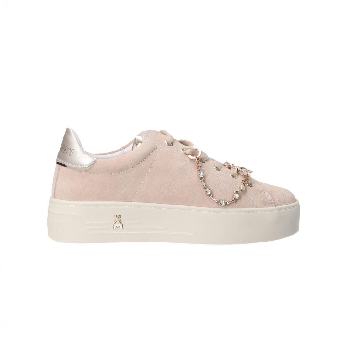 PPJ908 SUEDE CHARM LOGO Beige 1