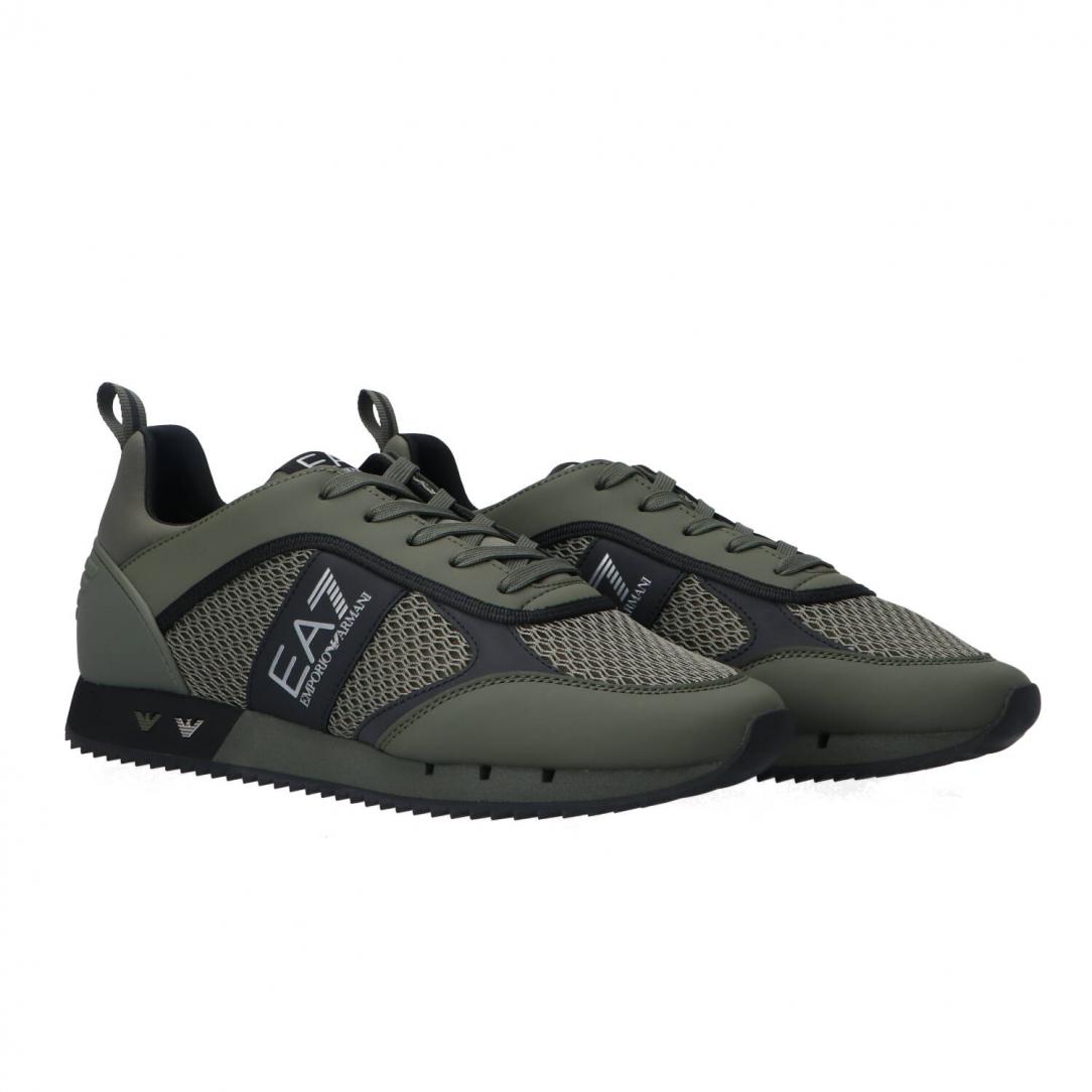 Ea7 Sneakers Black and White Laces Verde scuro 2