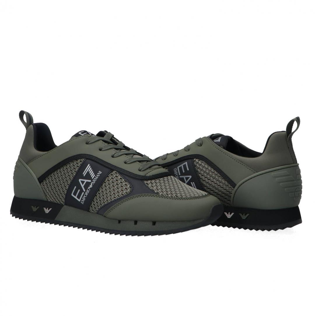 Ea7 Sneakers Black and White Laces Verde scuro 3
