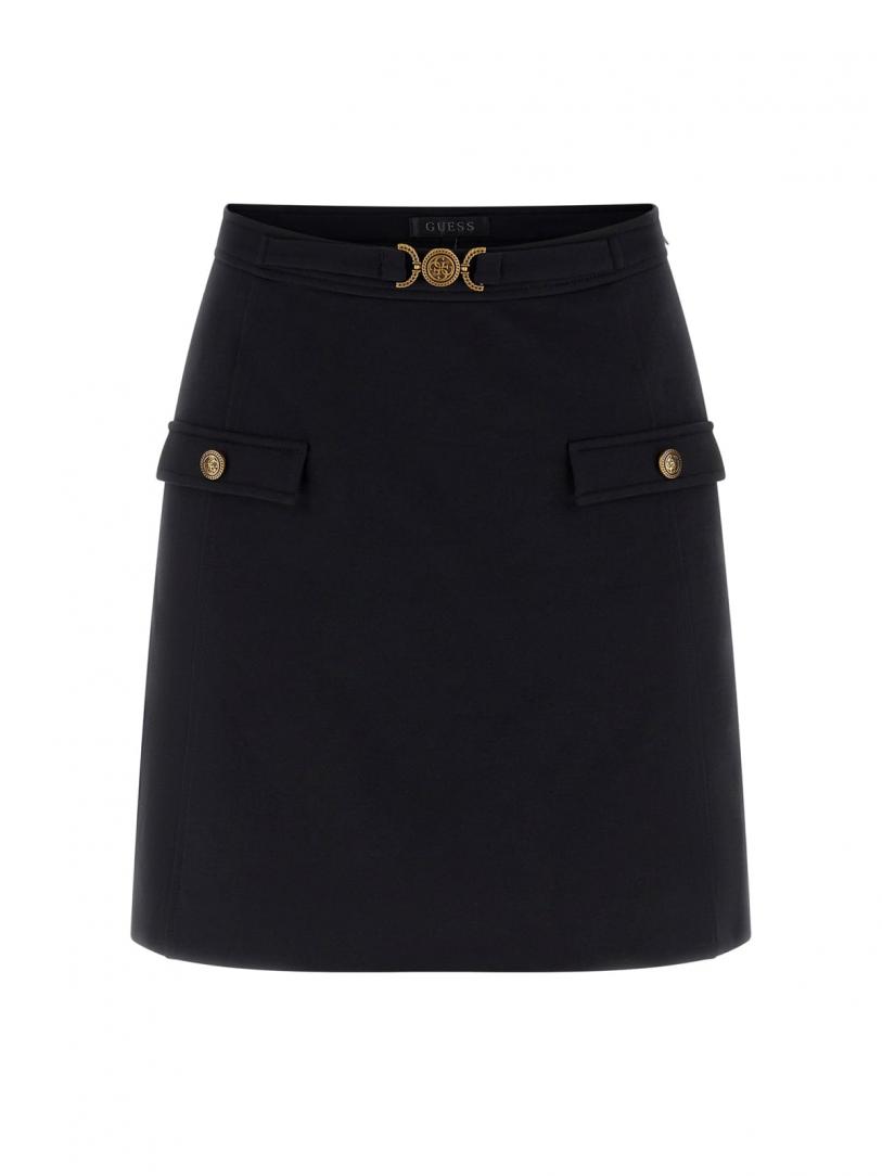 CHRISSY BELTED MINI SKIRT Nero 1