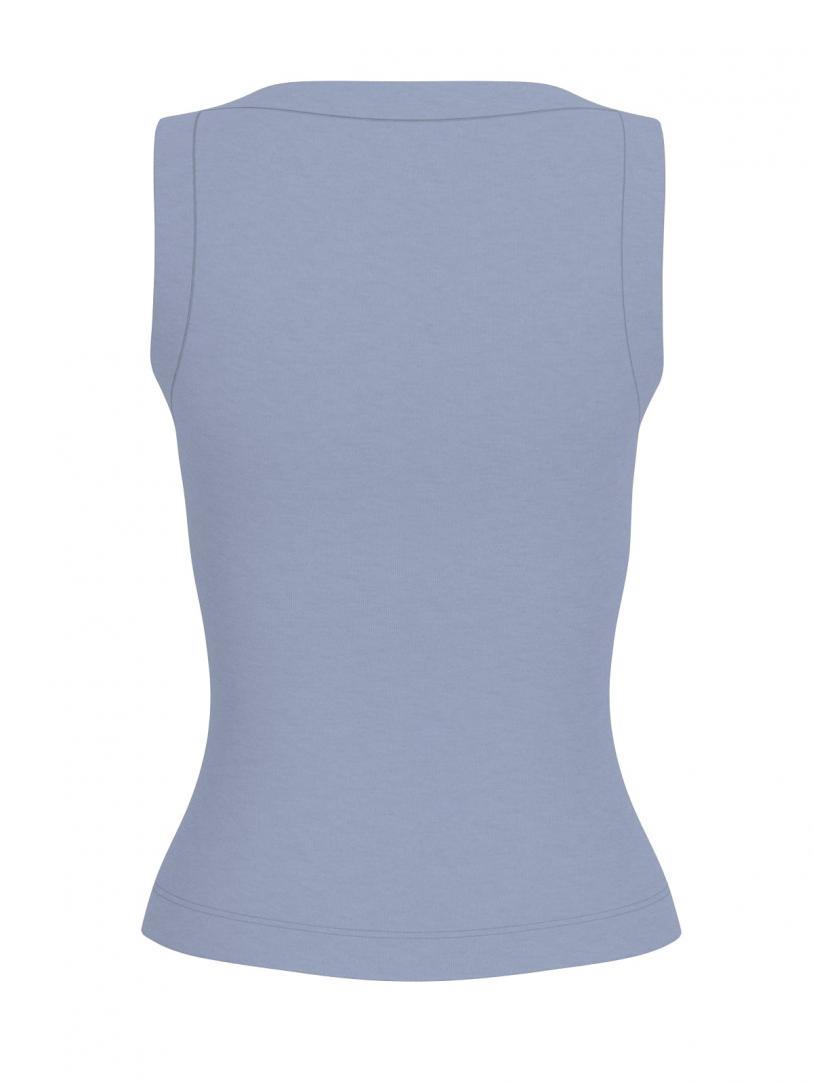 TINA RIBS TANK TOP Azzurro TINA RIBS TANK TOP Azzurro 2