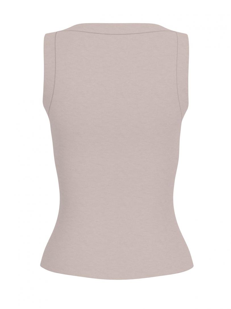 TINA RIBS TANK TOP Beige TINA RIBS TANK TOP Beige 2