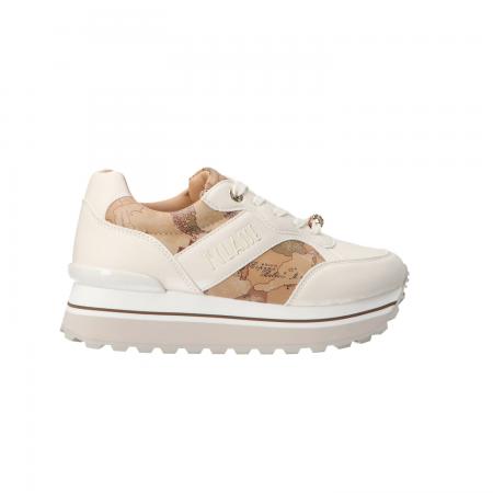 Sneakers Donna PLATFORM MAPPA GEO AI25 Bianco