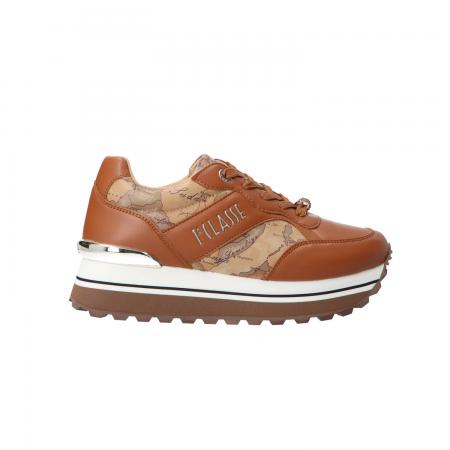 Sneakers Donna PLATFORM MAPPA GEO AI25 Cuoio
