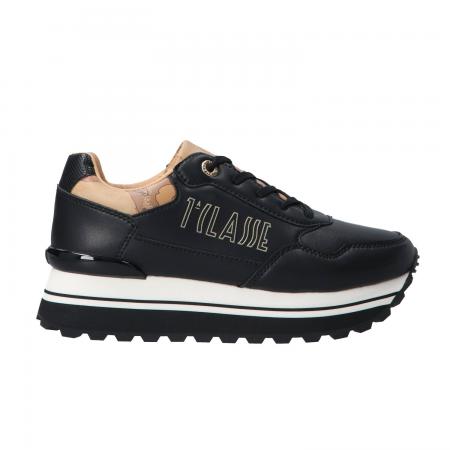 Sneakers Donna PLATFORM PELLE E GEO Nero
