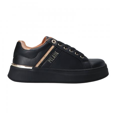 Sneakers Donna Stringata pelle e geo N...
