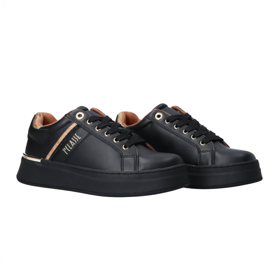 Stringata pelle e geo N 2266 0289 Nero 2